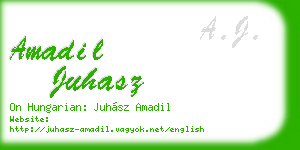 amadil juhasz business card